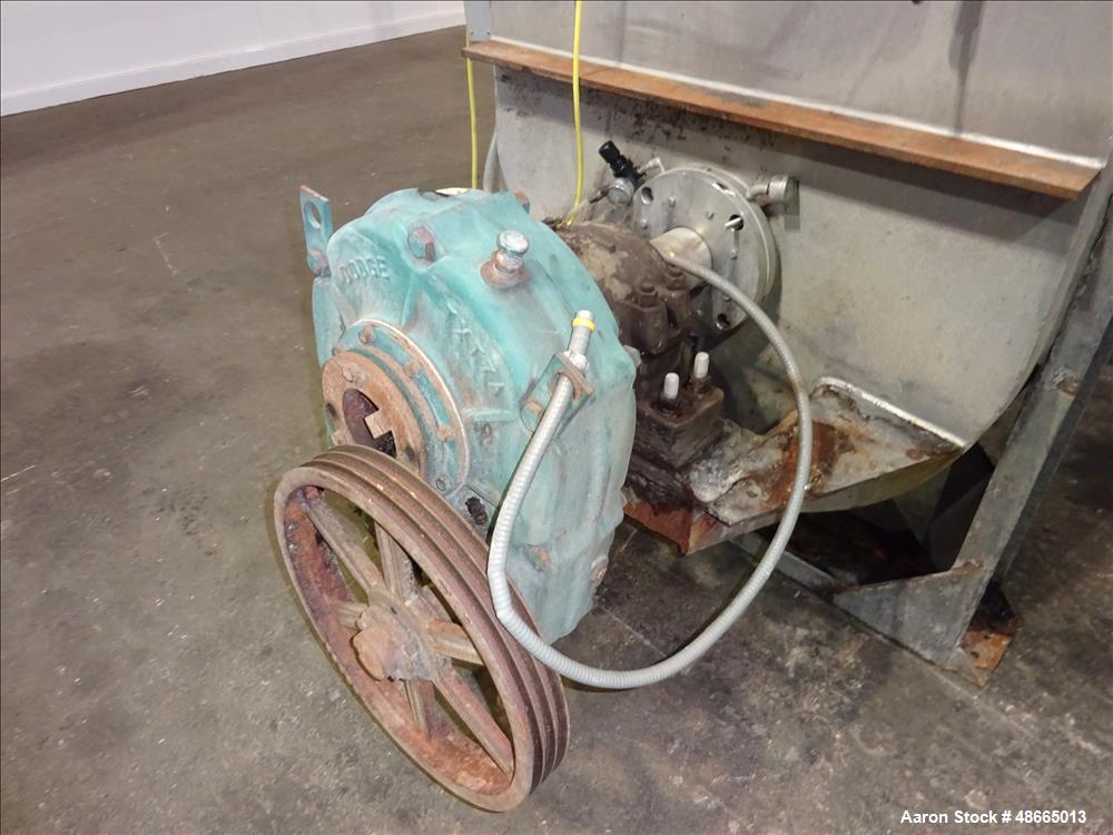 Used Ribbon Blender, Approximate 103 Cubic Foot Capacity, 304 Stainless Steel.