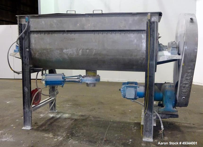 Used Double Spiral Ribbon Blender, Approximate 64 Cubic Feet Working Capacity.
