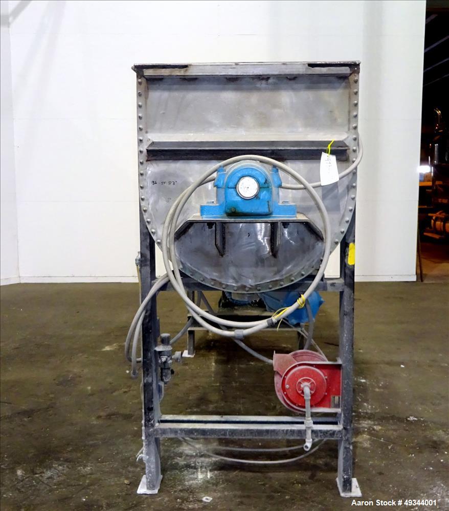 Used- Double Spiral Ribbon Blender, Approximate 64 Cubic Feet Working Capacity.
