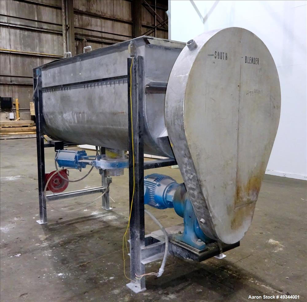 Used- Double Spiral Ribbon Blender, Approximate 64 Cubic Feet Working Capacity.