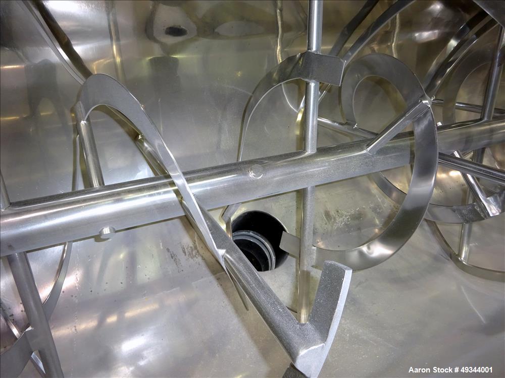 Used Double Spiral Ribbon Blender, Approximate 64 Cubic Feet Working Capacity.
