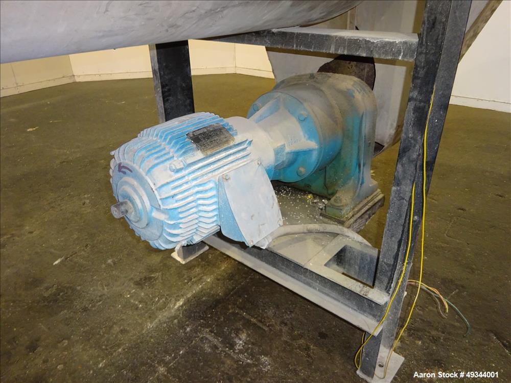 Used Double Spiral Ribbon Blender, Approximate 64 Cubic Feet Working Capacity.