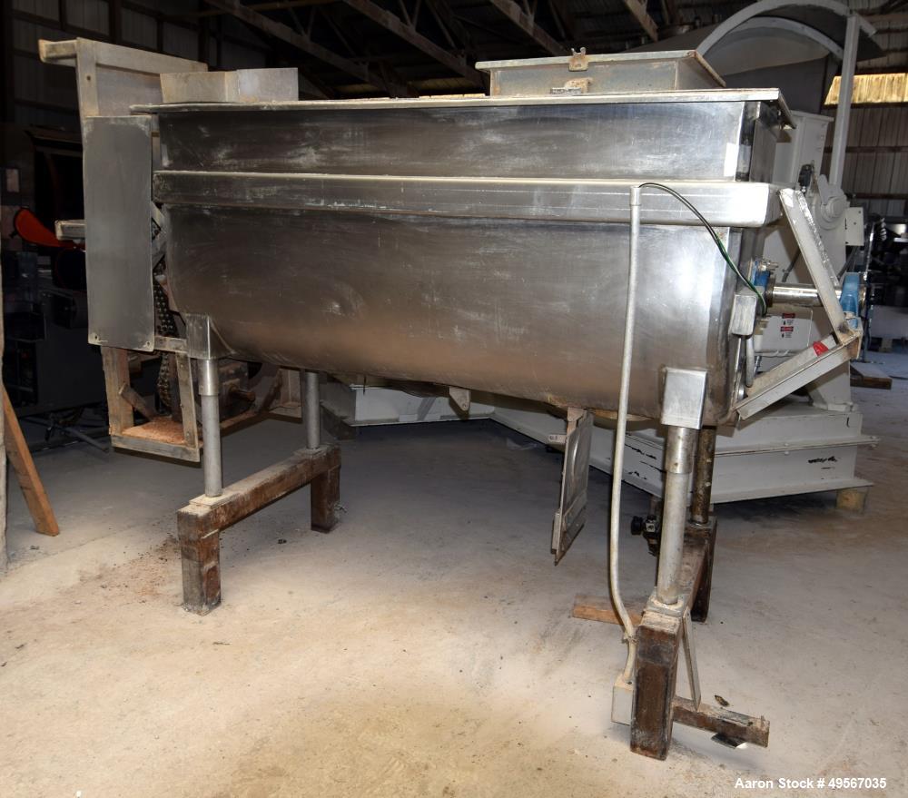 Used Double Spiral Ribbon Blender, Approximately 37 Cubic Feet