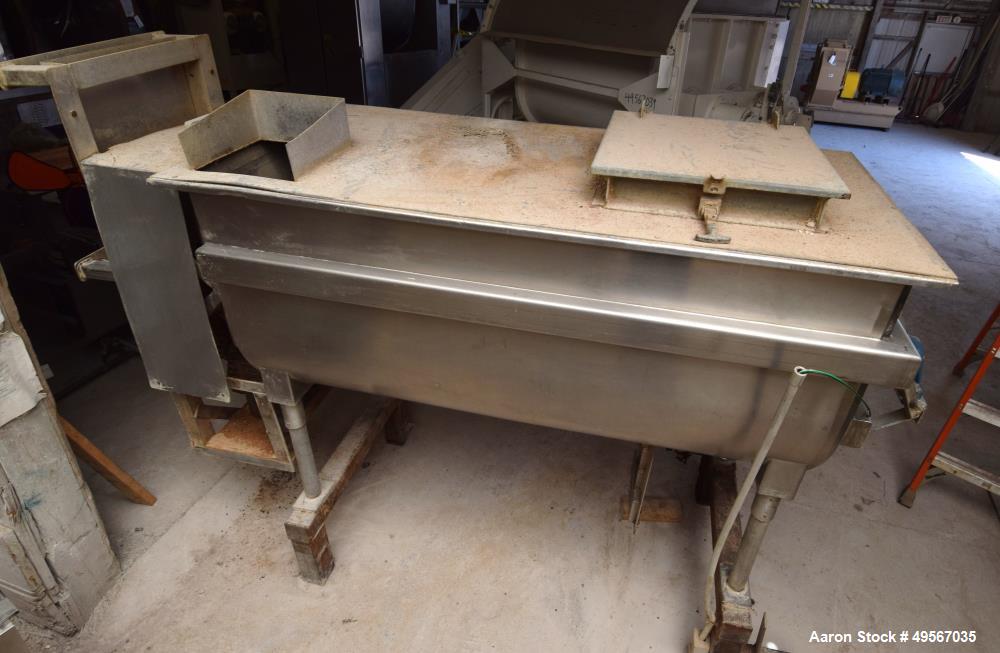Used Double Spiral Ribbon Blender, Approximately 37 Cubic Feet