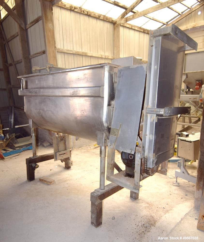 Used Double Spiral Ribbon Blender, Approximately 37 Cubic Feet