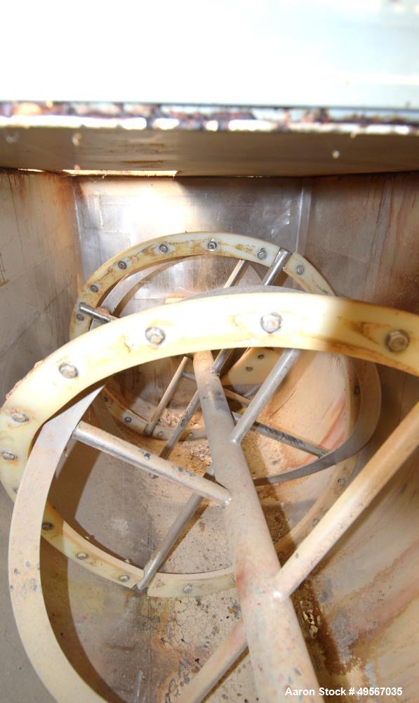 Used Double Spiral Ribbon Blender, Approximately 37 Cubic Feet