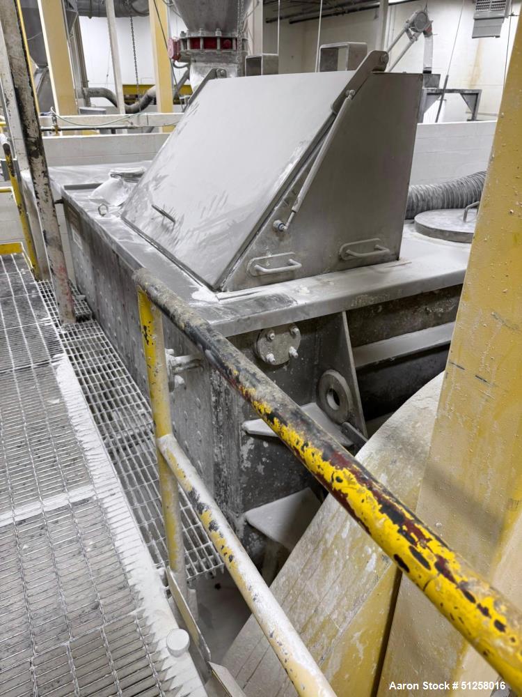 222 Cu Ft Used Stainless Steel Ribbon Blender with Jacket, Top Cover, Bottom Outlet Valve