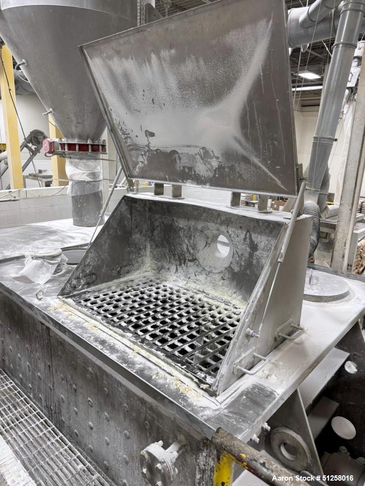 222 Cu Ft Used Stainless Steel Ribbon Blender with Jacket, Top Cover, Bottom Outlet Valve