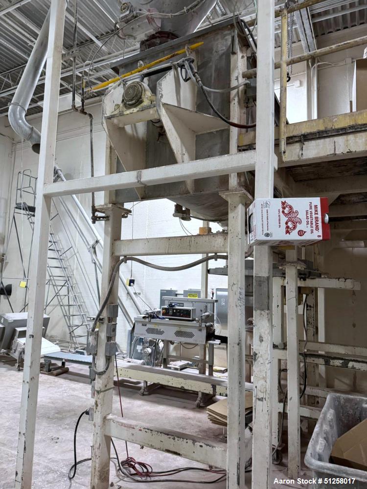 Used Industrial Double Spiral Ribbon Blender, 170 Cubic Foot, Stainless Steel Construction