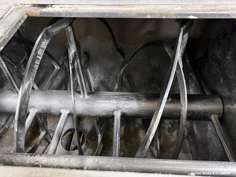 Used Industrial Ribbon Blender, 200 Cubic Foot, Stainless Steel, 50 HP with Rotary Valve