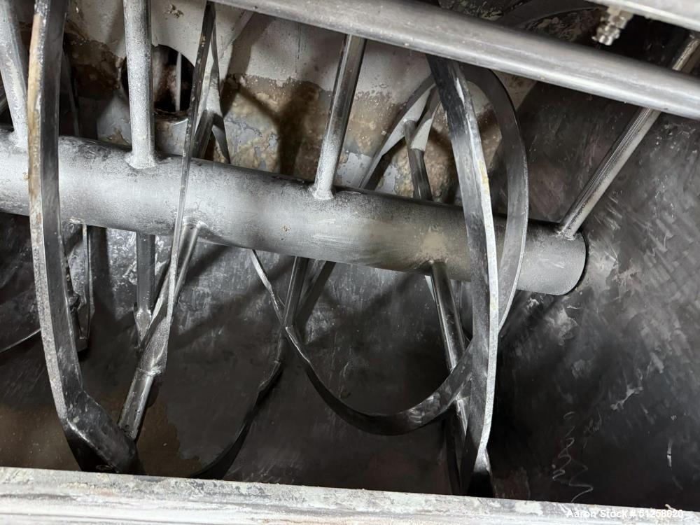 Used Industrial Ribbon Blender, 200 Cubic Foot, Stainless Steel, 50 HP with Rotary Valve