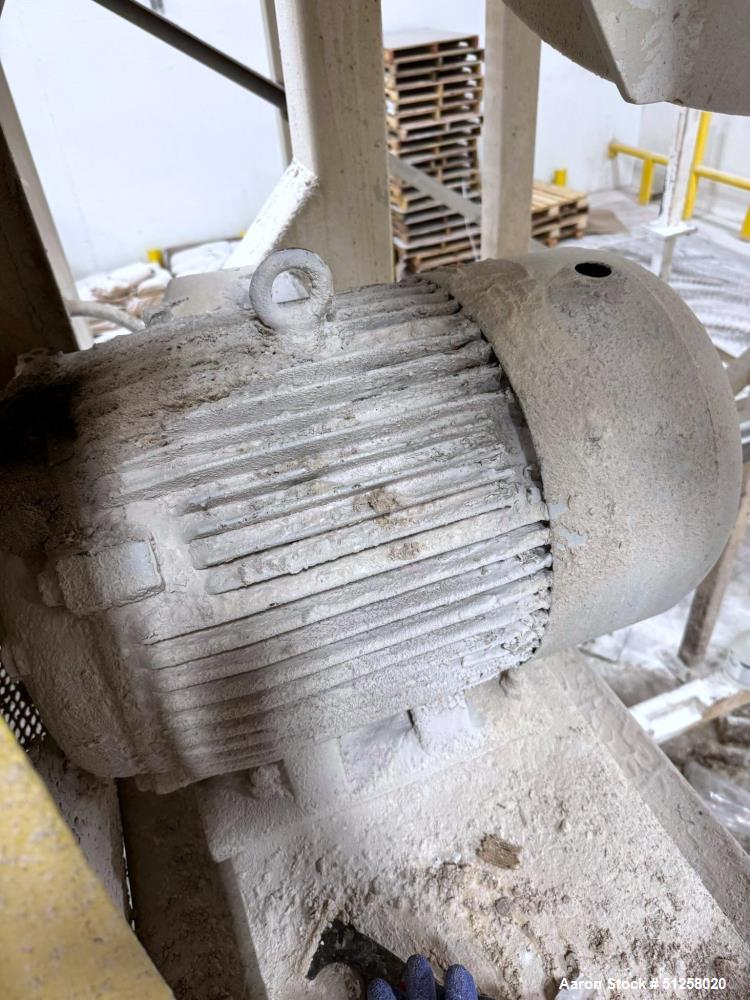 Used Industrial Ribbon Blender, 200 Cubic Foot, Stainless Steel, 50 HP with Rotary Valve
