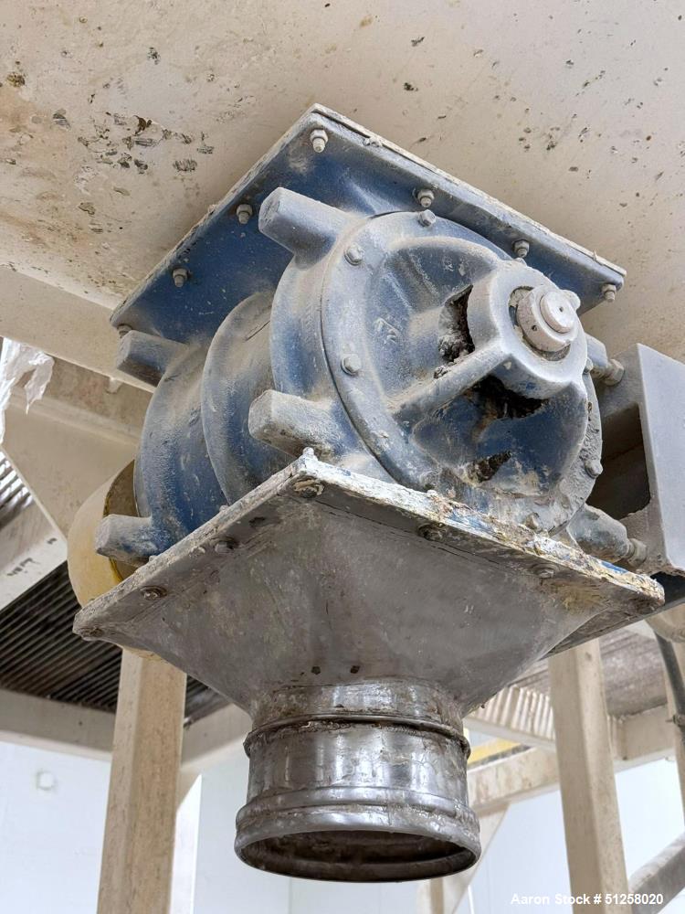 Used Industrial Ribbon Blender, 200 Cubic Foot, Stainless Steel, 50 HP with Rotary Valve