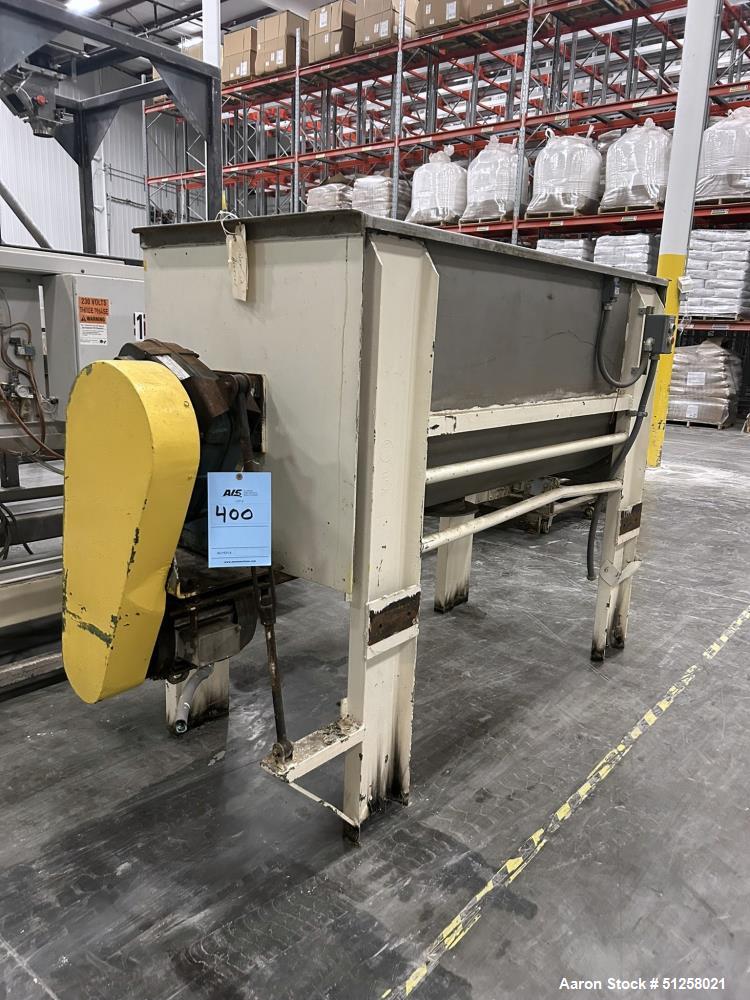 Used 45 Cubic Foot Ribbon Blender, Stainless Steel, 78" x 30" Trough with Drive