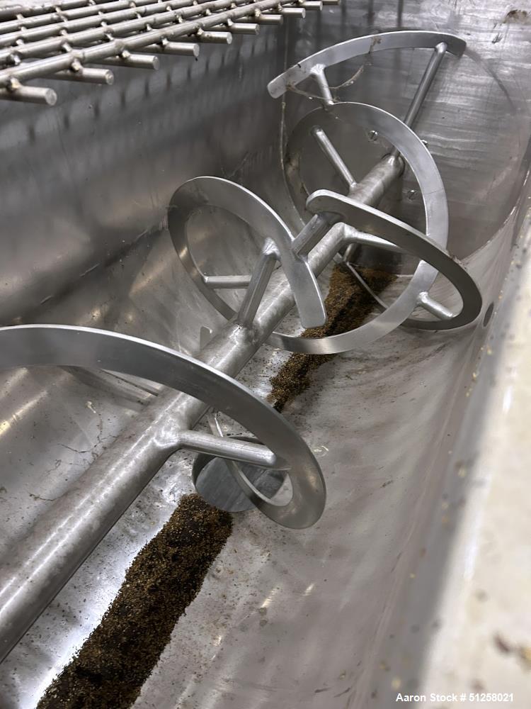 Used 45 Cubic Foot Ribbon Blender, Stainless Steel, 78" x 30" Trough with Drive