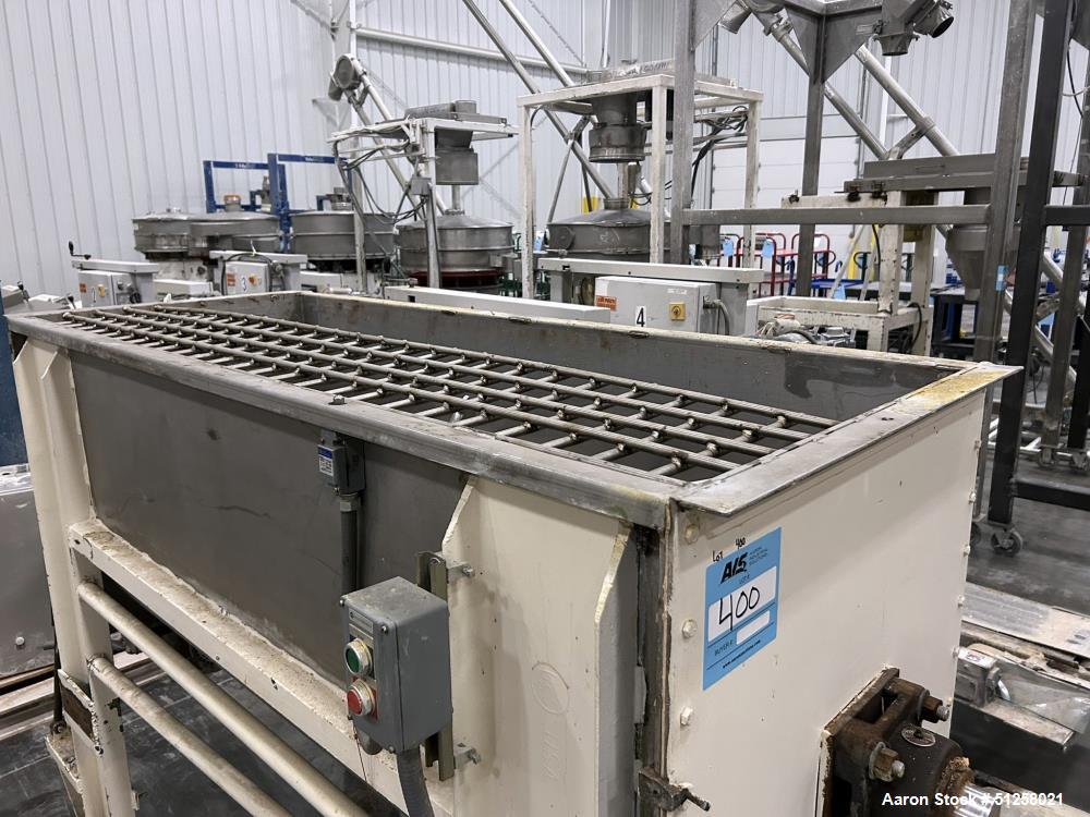 Used 45 Cubic Foot Ribbon Blender, Stainless Steel, 78" x 30" Trough with Drive