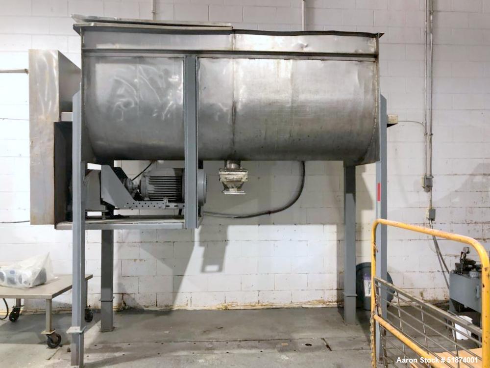 Used 80 Cubic Foot Stainless Steel Double Ribbon Blender