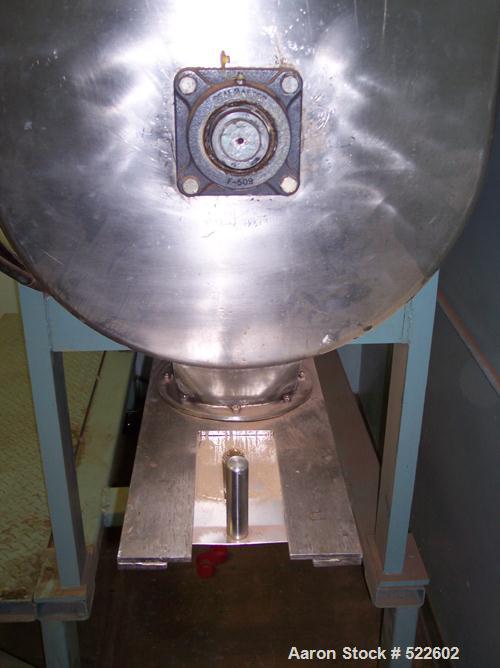 USED: Ribbon blender, approximate 13 cu ft capacity. Inside of troughmeasures 24" wide x 48" long x 32" deep. Overall dimensions 53-1/2"wide x 83" long x 73" high. Stainless steel product contact are...