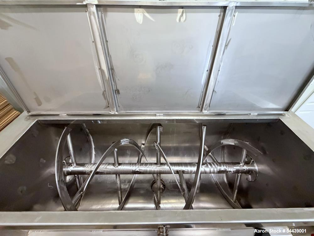 Used 1,000L Stainless Steel Dual Ribbon Blender – 10 HP Industrial Dry Powder Mixer (2024)