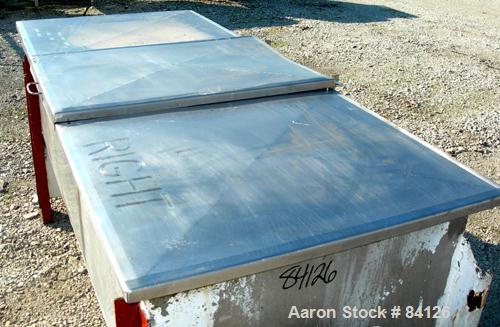 Used Double Spiral Ribbon Blender, 36 Cubic Foot Working Capacity, 304 Stainless Steel. Non-jacketed trough 29-1/2" wide x 78" long x approximately 32" deep. 3" diameter shaft. Inner ribbon 2" wide x...