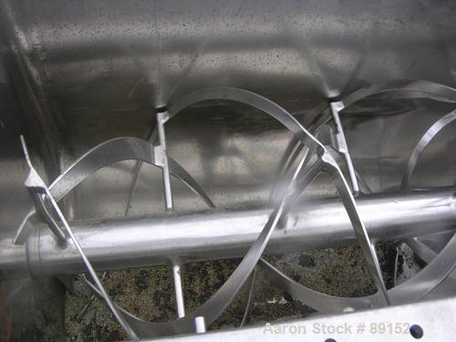 Used: Stainless Steel Double Spiral Ribbon Blender, 18 Cubic Feet Working Capacity