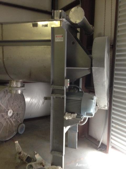 Used Aaron Process 55 Cu ft stainless steel double ribbon blender. Has a 25HP 3/60/230/460V motor.