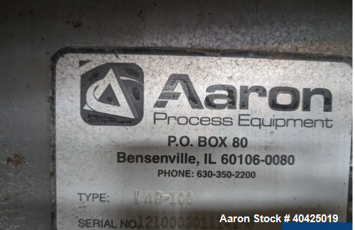 100 Cu Ft Aaron Process ribbon blender,