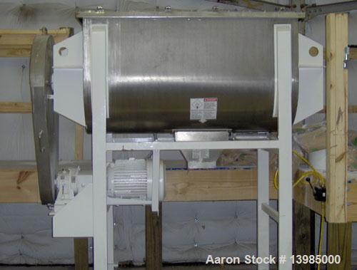 Used-Aaron Process Equipment model IMB 35 double ribbon blender, 35 cubic feet. Trough constructed of stainless steel materi...