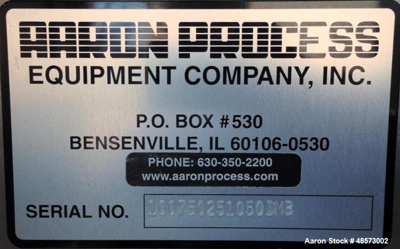 Used Aaron Process Equipment Model IMB-75. 75 Cubic Foot Ribbon Blender.