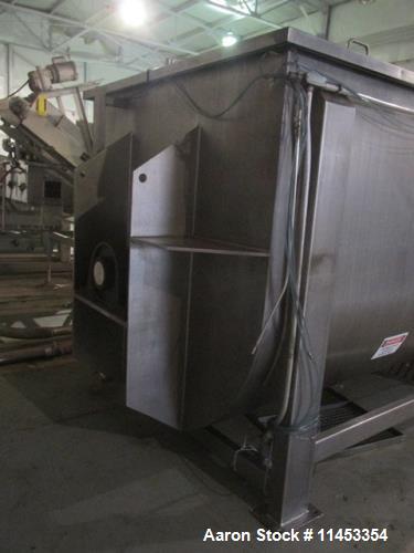 Used- 400 Cubic Foot Aaron Process Ribbon Blender, Model IMB400CF.