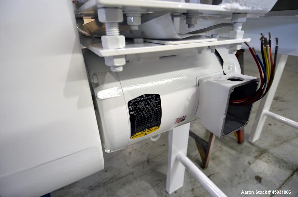 Unused- Aaron Process Double Spiral Ribbon Blender, Model NR-14, 304 Stainless Steel. Working capacity 14 cubic feet. Consisting of 24" wide x 48" long x 22" deep non-jacketed trough. Double ribbon d...