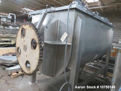 Used-150 Cubic Foot Aaron Process Double Ribbon Blender