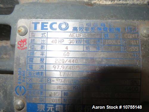 Used 150 Cubic Foot Aaron Process Double Ribbon Blender