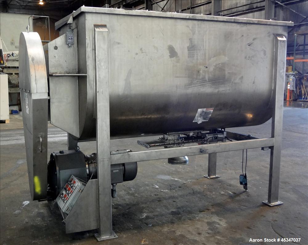 Used Aaron Process Ribbon Blender, Model IMB-100, 100 cubic feet