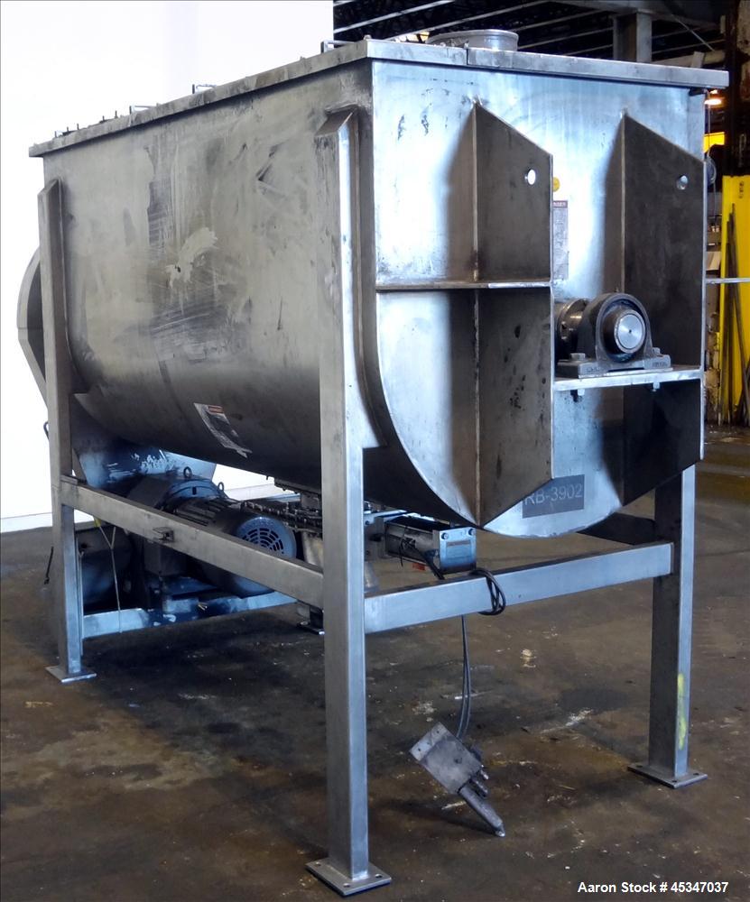 Used Aaron Process Ribbon Blender, Model IMB-100, 100 cubic feet