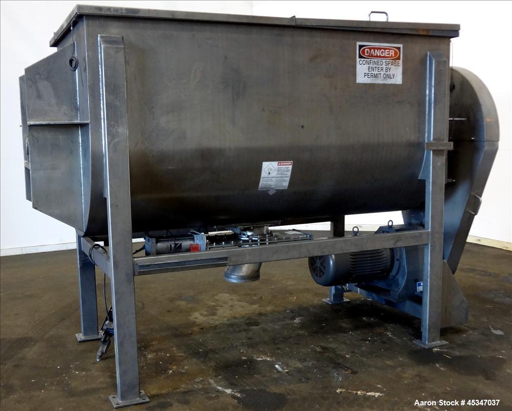 Used Aaron Process Ribbon Blender, Model IMB-100, 100 cubic feet
