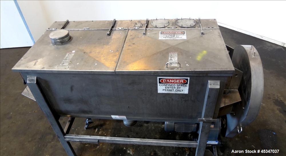 Used Aaron Process Ribbon Blender, Model IMB-100, 100 cubic feet