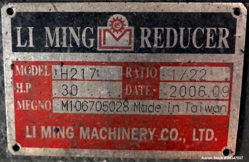 Used Aaron Process Ribbon Blender, Model IMB-100, 100 cubic feet