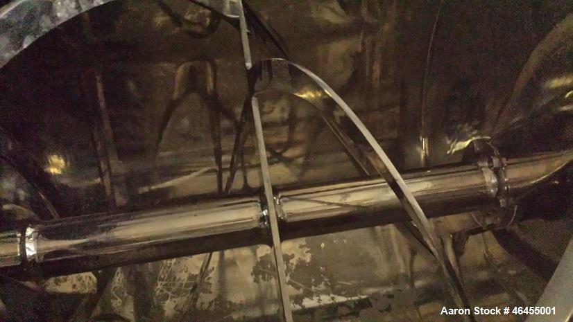 Used Aaron Process Equipment Model IMB-35. 35 Cubic Foot Ribbon Blender. Trough constructed of stainless steel material on all product contact areas. All external stiffeners, legs, ribs and supports ...