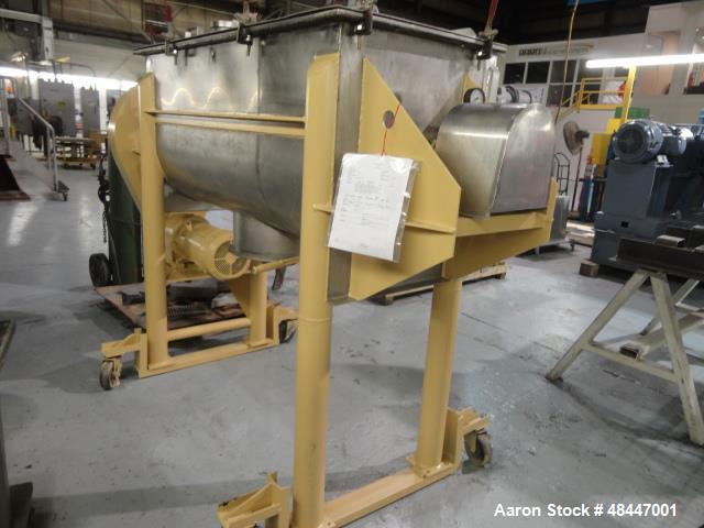 Used Aaron Process Double Spiral Ribbon Blender, 24 Cubic Foot Working Capacity