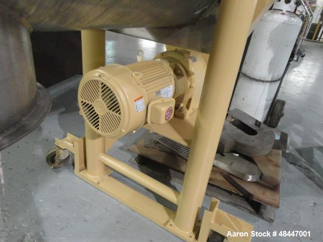 Used Aaron Process Double Spiral Ribbon Blender, 24 Cubic Foot Working Capacity