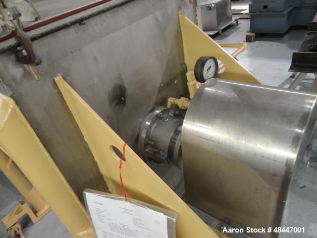 Used Aaron Process Double Spiral Ribbon Blender, 24 Cubic Foot Working Capacity