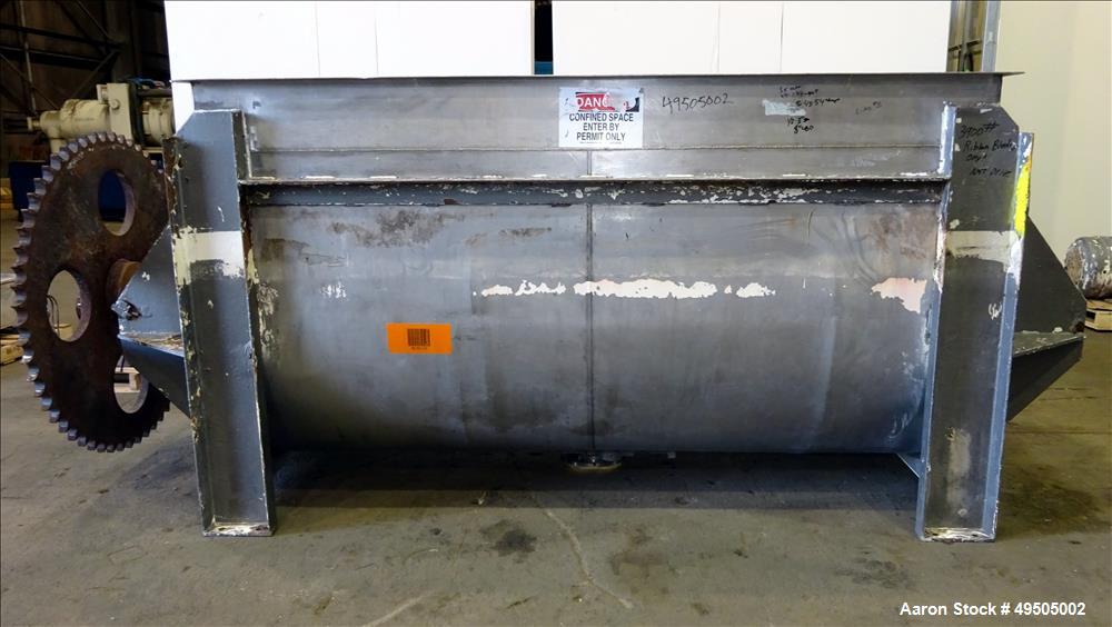 Used Aaron Process Double Spiral Ribbon Blender, 304 Stainless Steel,