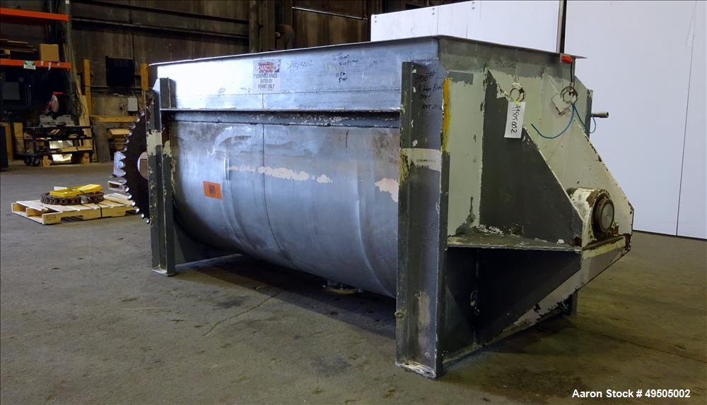 Used Aaron Process Double Spiral Ribbon Blender, 304 Stainless Steel,