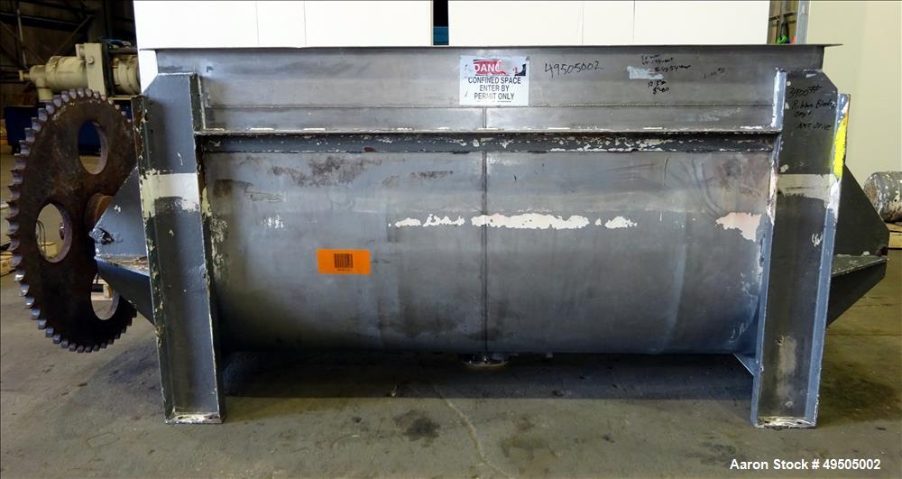 Used- Aaron Process Double Spiral Ribbon Blender, 304 Stainless Steel,