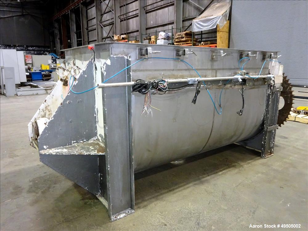 Used Aaron Process Double Spiral Ribbon Blender, 304 Stainless Steel,