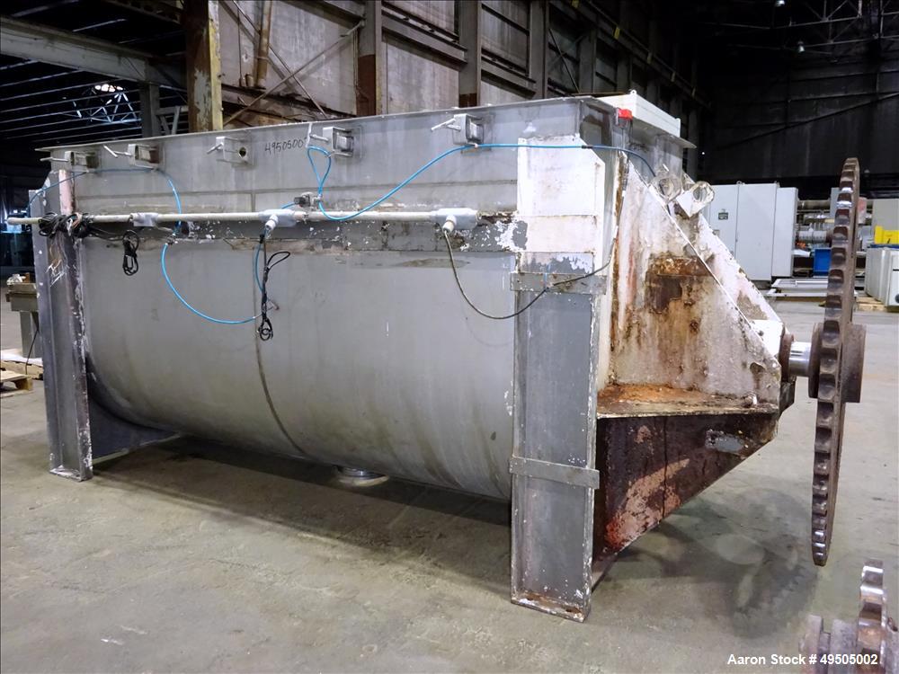 Used Aaron Process Double Spiral Ribbon Blender, 304 Stainless Steel,