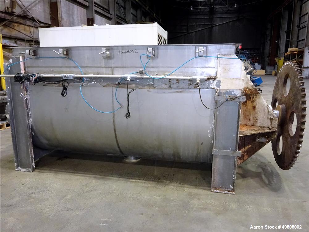 Used- Aaron Process Double Spiral Ribbon Blender, 304 Stainless Steel,