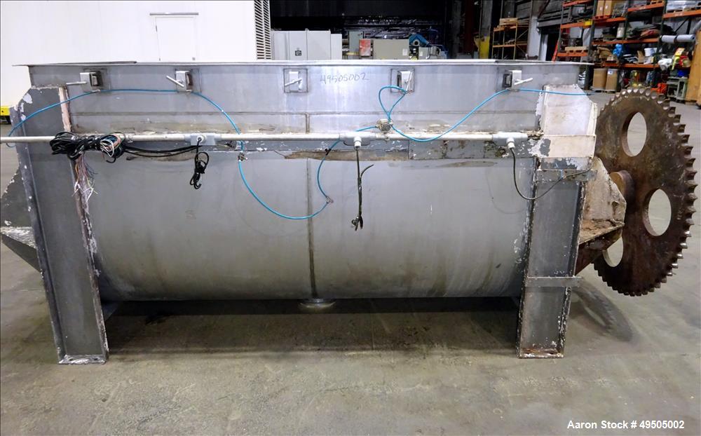 Used Aaron Process Double Spiral Ribbon Blender, 304 Stainless Steel,