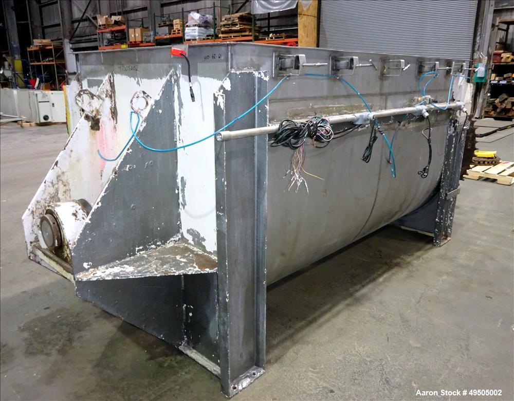Used Aaron Process Double Spiral Ribbon Blender, 304 Stainless Steel,